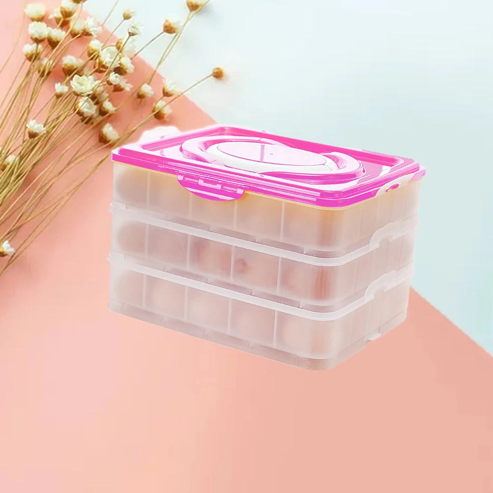 

Egg Tray Food Container 3 Layer Portable Storage ganizer Plastic Heat Resisting Acid Proof Easy Clean Fruit