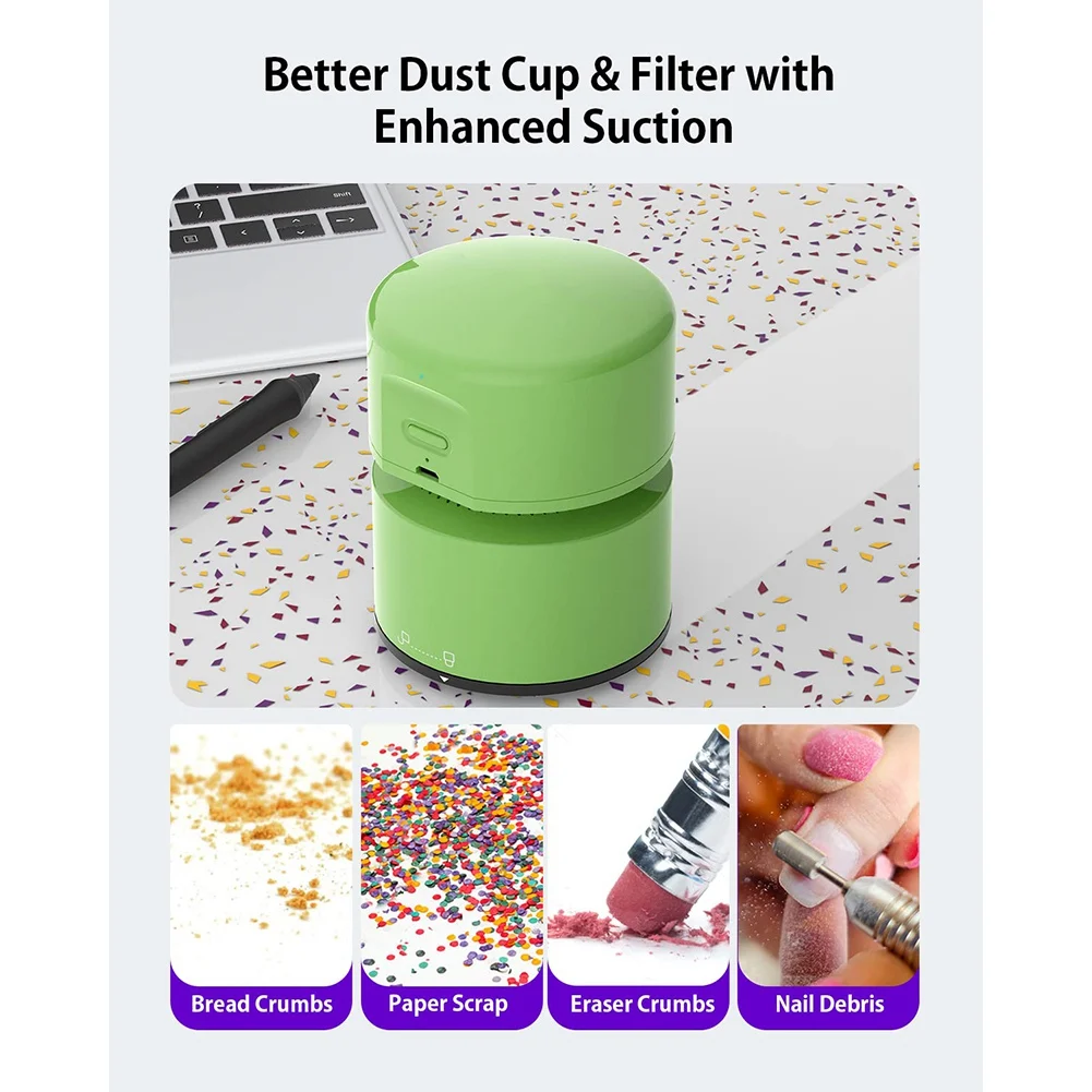 Aspirapolvere portatile da tavolo, aspirapolvere senza fili, mini pulitore per tastiera ricaricabile per auto/laptop/animale domestico