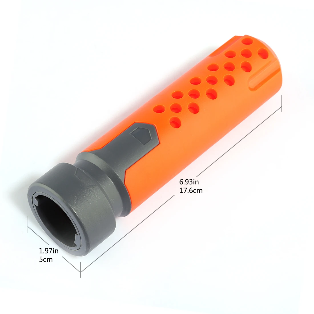 1 szt. Zabawki akcesoria do tłumika zmodyfikowana dekoracja przedniej rury dla Nerf pomarańczowy szary dla akcesoriów do pistoletu Nerf