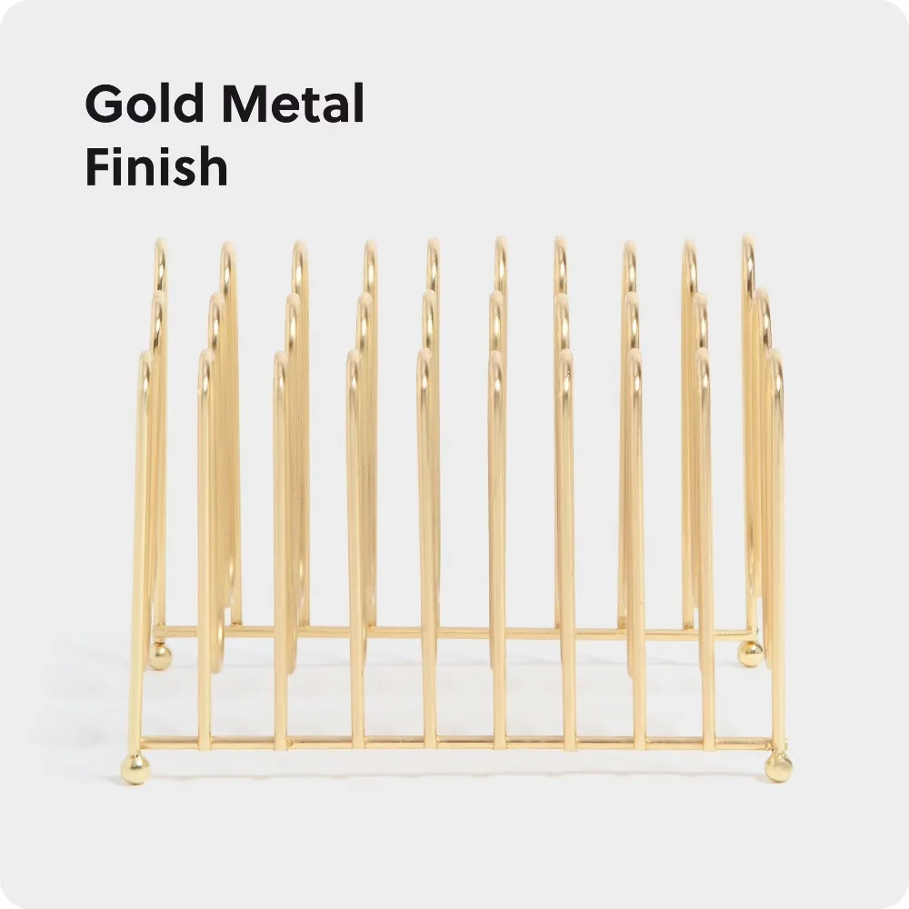 Bent Wire Desk Organizer Letter Sorter Tray Stationery Holder Office Supply for Paper Mail Documents Home Office Decor in Gold view 3