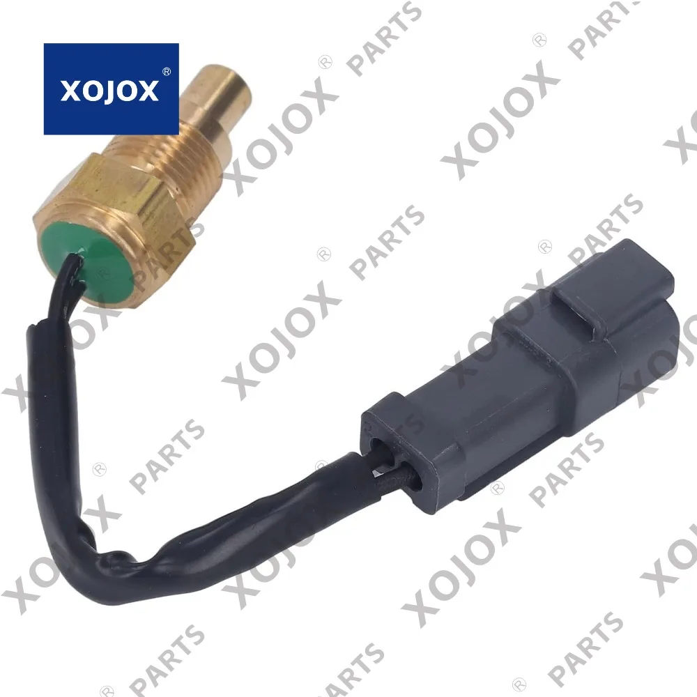 

XOJOX 2Pin Water Temperature Sensor, Engine Water Temperature Sensor Brass High Accuracy Robust 2Pin Excavator Water Temp, Indus