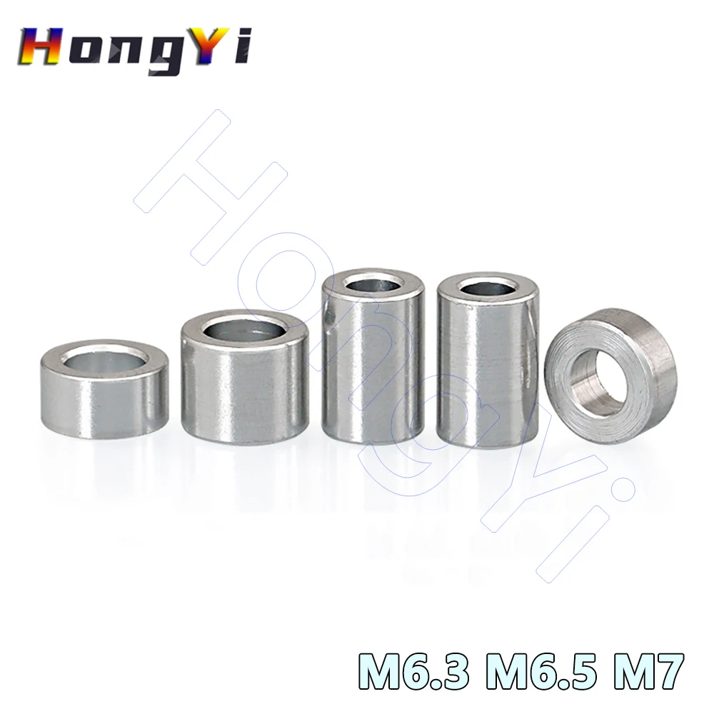 M6.3 M6.5 M7 304 Stainless Steel Spacer Unthreaded Bushing Washer Round Hollow Standoff Straight Through Column Gasket Sleeve