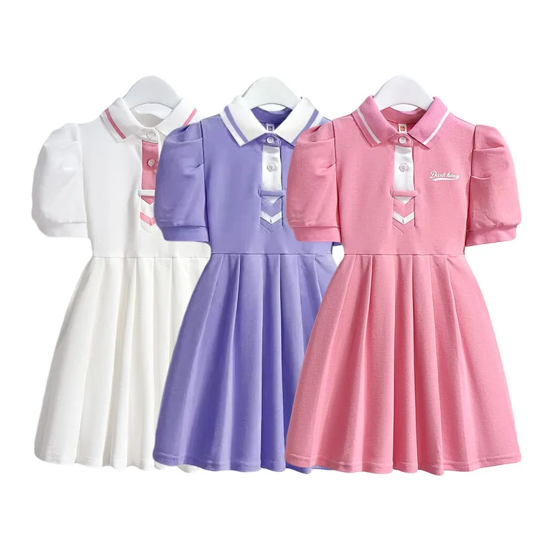 Korean Version New 2026 The Children's Dress Girl's Small Fragrance Sweet Pleated Dress Large Children's Princess Dress 3-10Y