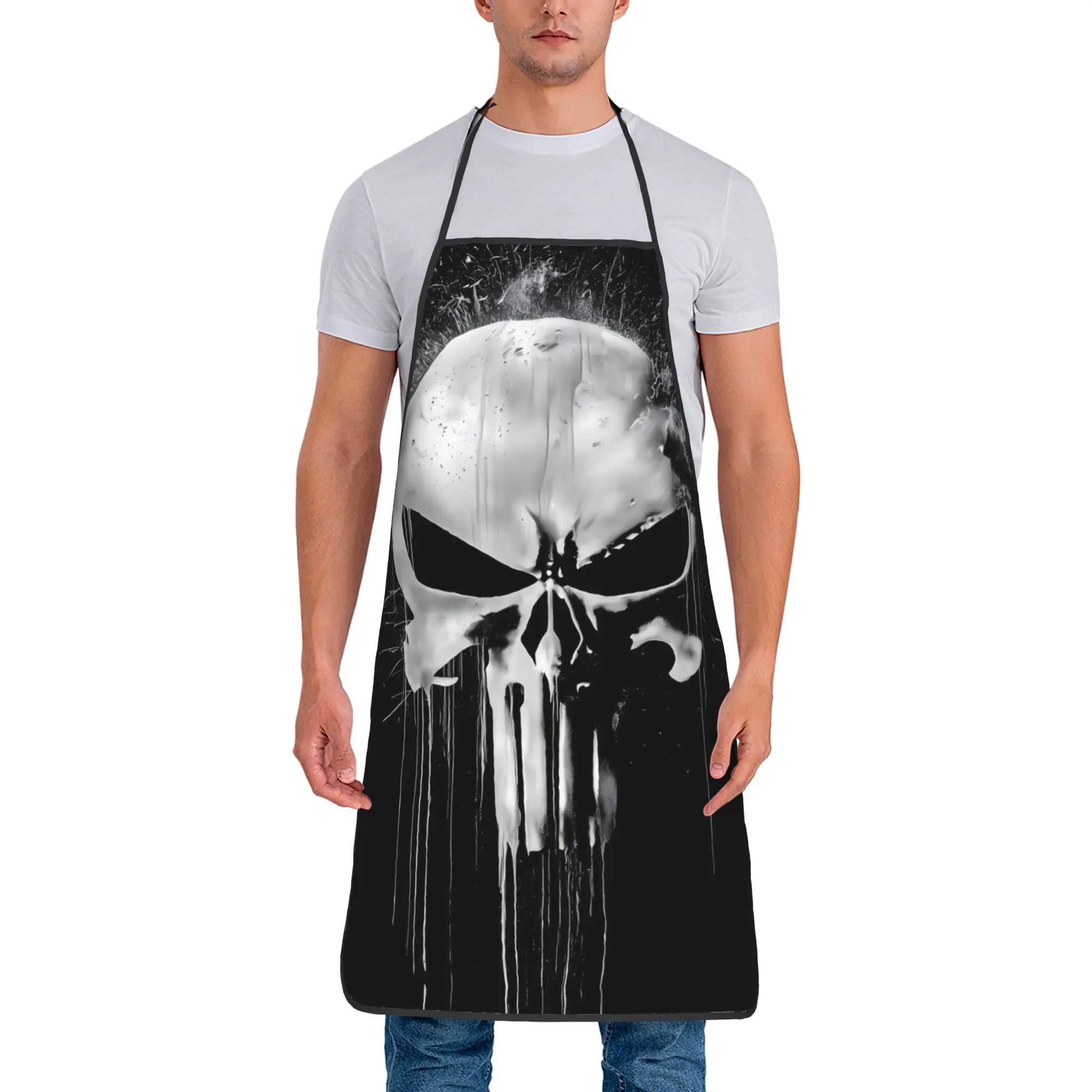 

Unisex The Punisher Apron Tablier Kitchen Chef Cooking Baking Bib Marvel Marvel Kitchen Baking