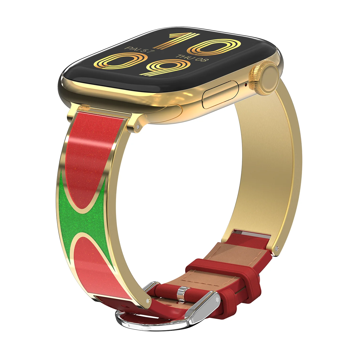 

Metal Band for Apple Watch Strap Pop Art Style for iWatch Series 11/10/6/5/4/SE 3/Ultra 3, Fashion High Saturation Bling Strap