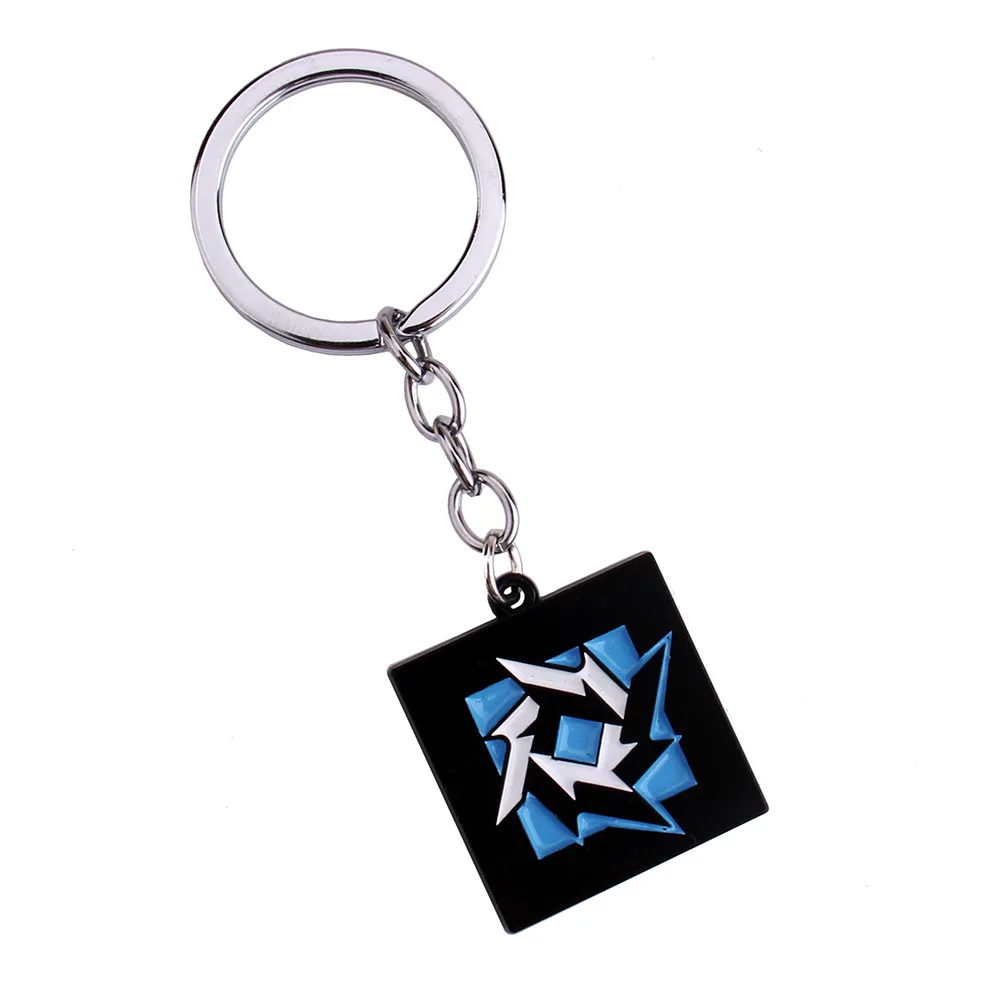 NewStyles لعبة قوس قزح ستة الحصار سلسلة مفاتيح Jager Glaz سلسلة مفاتيح معدنية الذكور سيارة كيرينغ حامل بورت المفتاح الموسيقي هدايا الرجال النساء مجوهرات #4