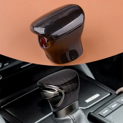 Car Auto Gear Shift Knob Cover Trim Fit for Lexus ES350 ES300h 2018 2019 2020 Black Wood Grain ABS