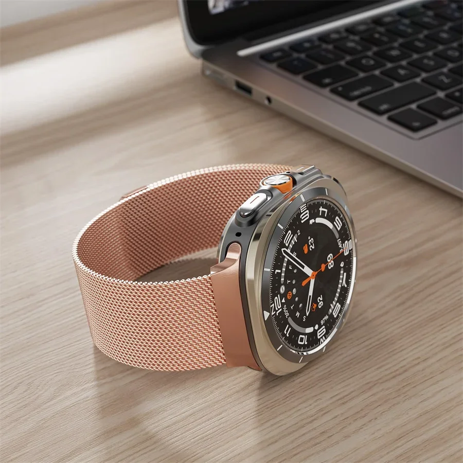 Milanese Loop band for Samsung Galaxy Watch 7 Ultra 47mm Stainless Steel No Gap Magnetic Bracelet 7Ultra Watch Strap Accessories