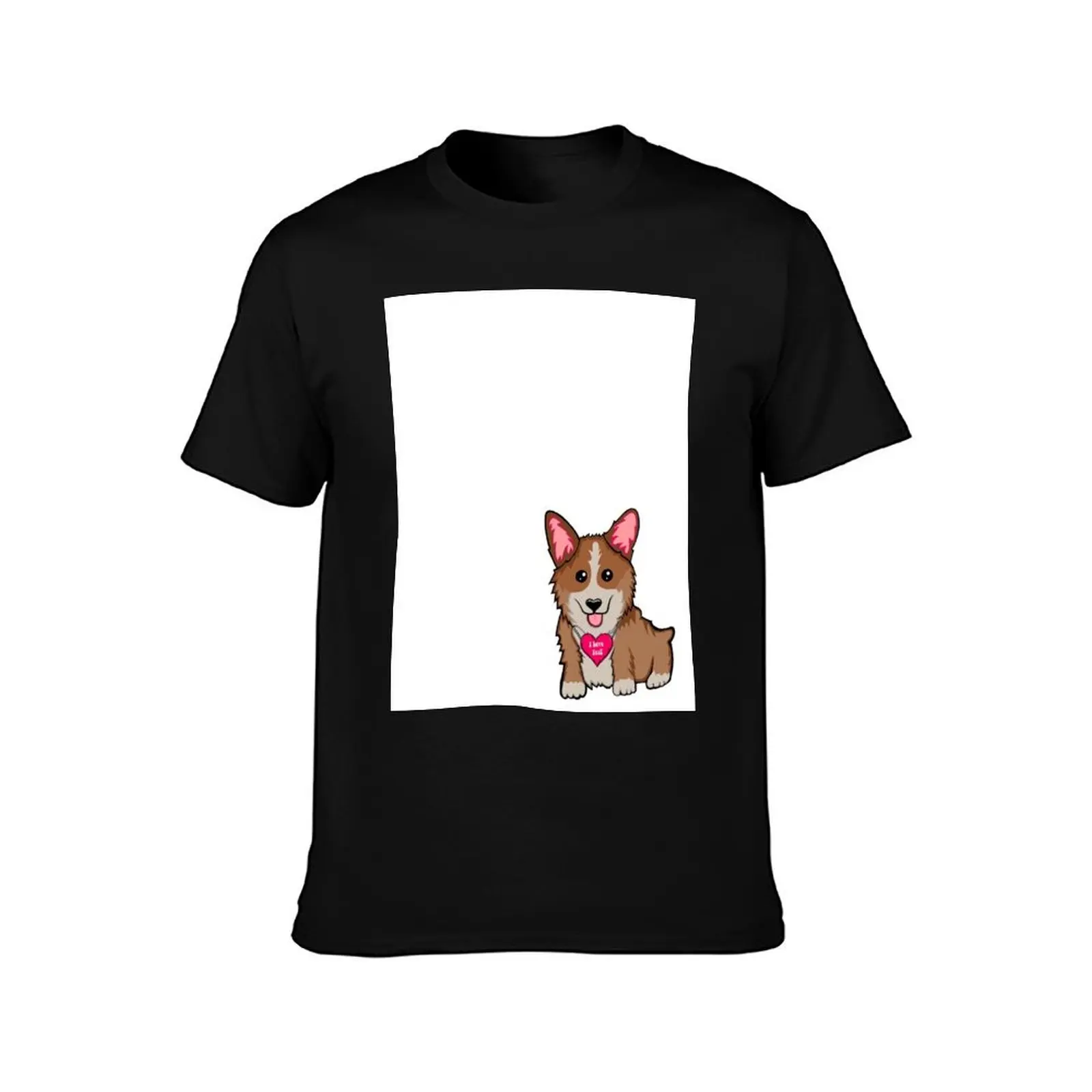 SJ's Doodle Adventures: I Love You Cute Corgi Design T-Shirt cheap stuff rapper graphic tees funny t shirts for men