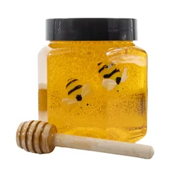 Panal de abeja de cristal para niños, juguete de plástico de 200ml, Slime de descompresión, juguete de bambú, rompecabezas DIY, alivio del estrés