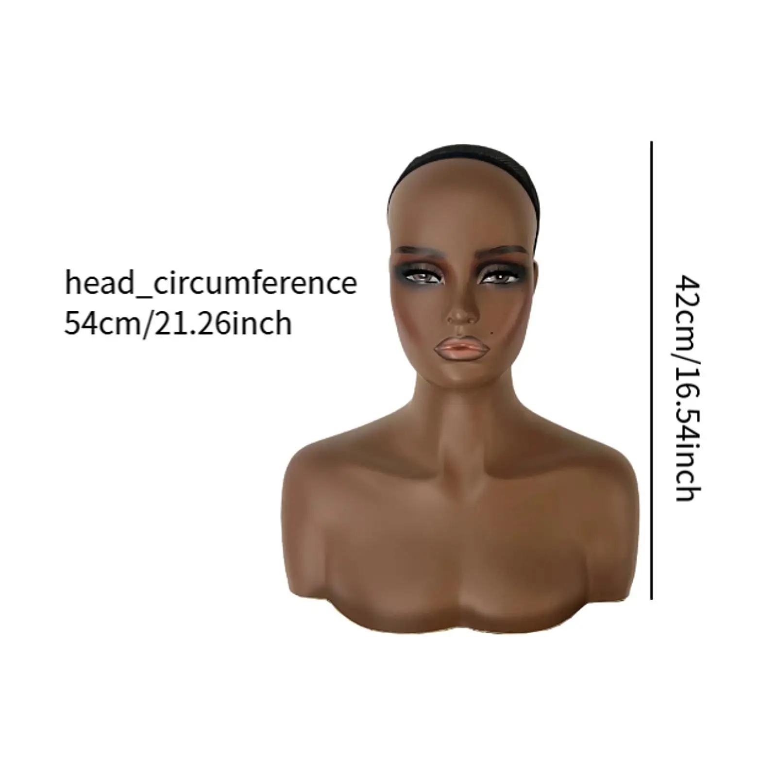 أنثى عارضة أزياء رئيس شعر مستعار تظهر حامل قبعة عرض اكسسوارات التجميل