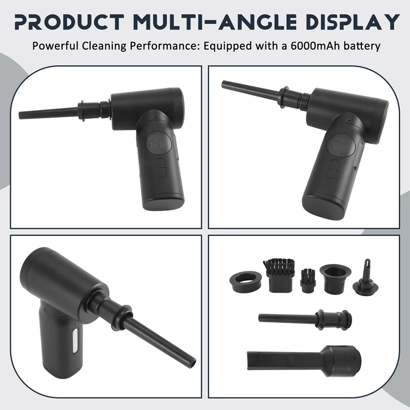 Pembersih debu udara Portable 6000Mah, pembersih debu nirkabel untuk pembersih komputer Keyboard