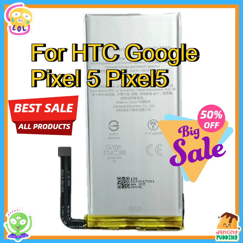 

High-Performance Replacement Mobile Phone Battery GTB1F 4080mAh for HTC Google Pixel 5 Pixel5 Fast Shipping