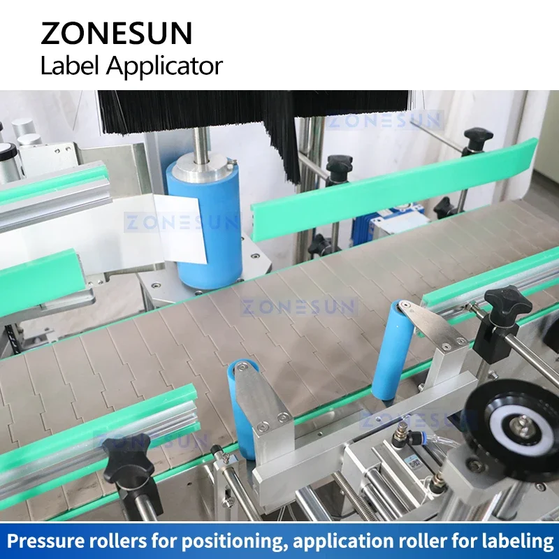 Zonesun Pail Bucket Labeling Machine Label Applicator Wrap-around Labeler Tapered Bottle Labeling Machine ZS-TB790