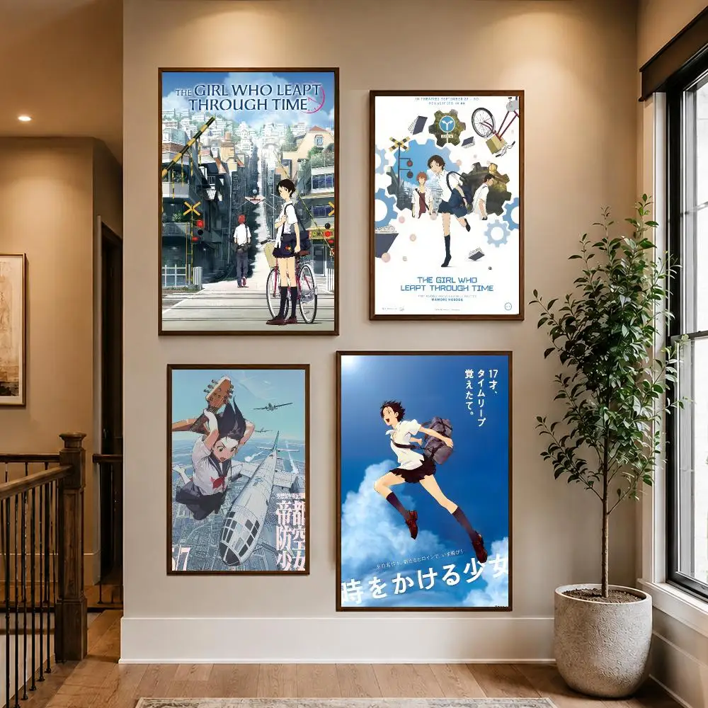 The Girl Who Leapt Through Time HD Waterproof PP Self-Adhesive Removable Wall Art Poster for Bedroom Cafe Gym Home Decor Gift