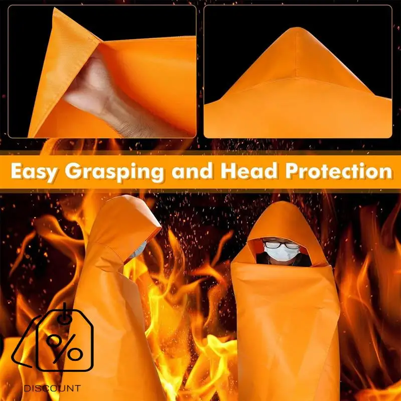 ABJO-Fire Escape Cape Escape Cape Home Fire Cape لمعدات السلامة في حالات الطوارئ