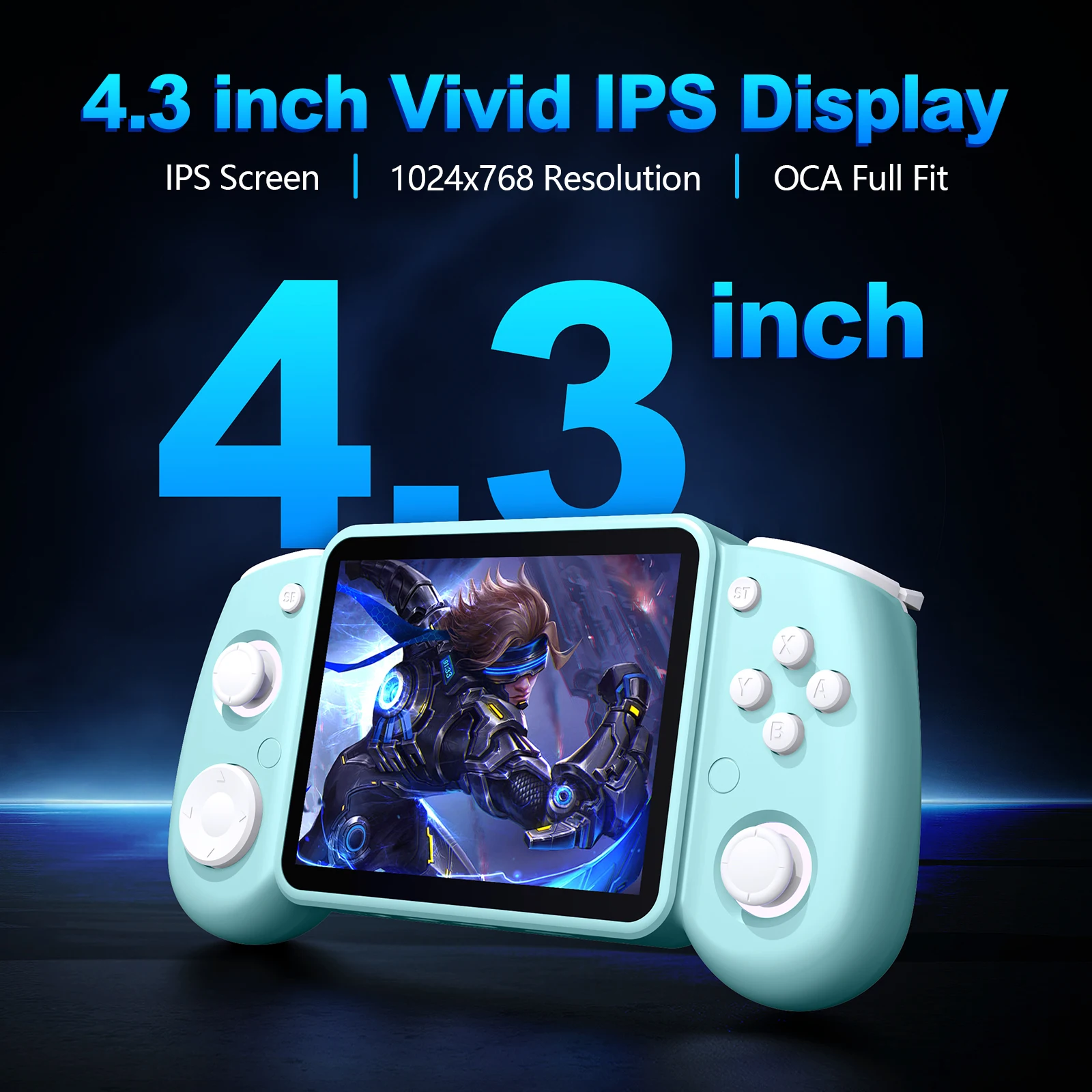 AISLPC RG43H Pro Retro Handheld Game Console 4.3 Inch IPS Screen RK3562 4000mAh Support WiFi Online Play Portable Game Console