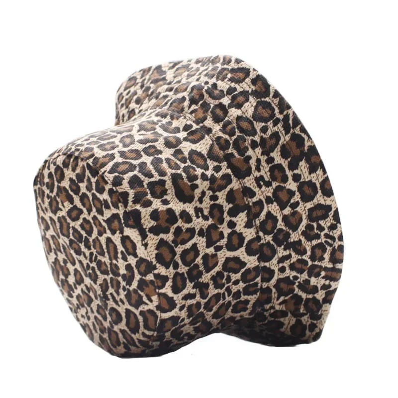 Bucket Hats Women Men Leopard Printed Fisherman Hat Reversible Outdoor Sunscreen Cap Double-sided Wear Fashion Unisex SA699