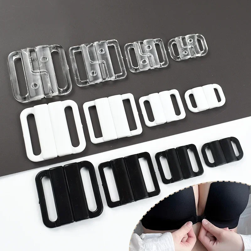 10/20 ensembles 10/15/20/25mm boucle en plastique pour soutien-gorge Bikini résine fermeture avant fermoir sous-vêtements bouton pression bricolage accessoires de couture