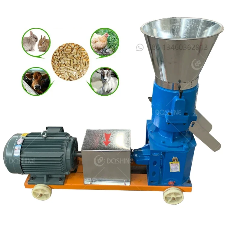 

High Efficiency Wood Chip Biomass Straw Mini Pellet Flat Die Small Scale Wood Pellet Mill Feed Processing Machine