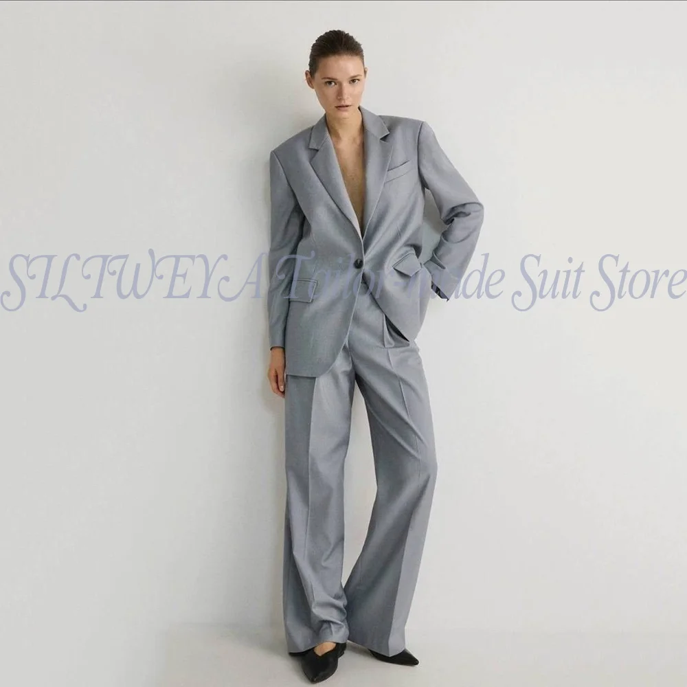 

Single Breasted Female Suit 2 Pieces Jacket Pants Office Chic Outfits Smart Casual Lady Blazer Set Trajes De Mujer Elegante