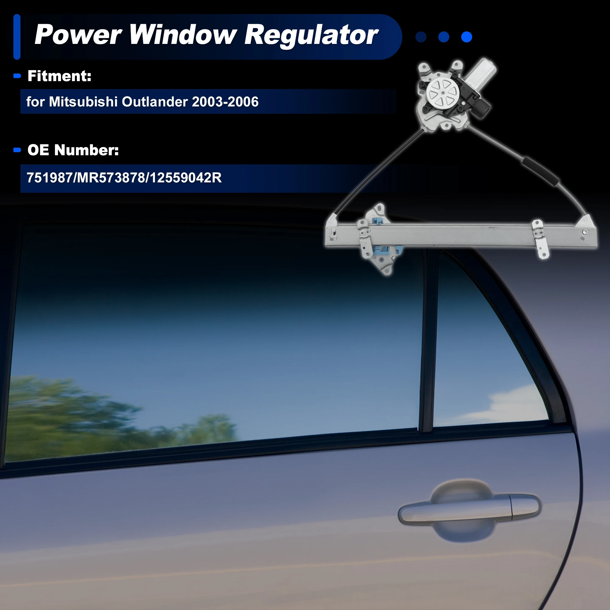 

UXCELL Передний правый электрический стеклоподъемник с мотором для Mitsubishi Outlander №751987