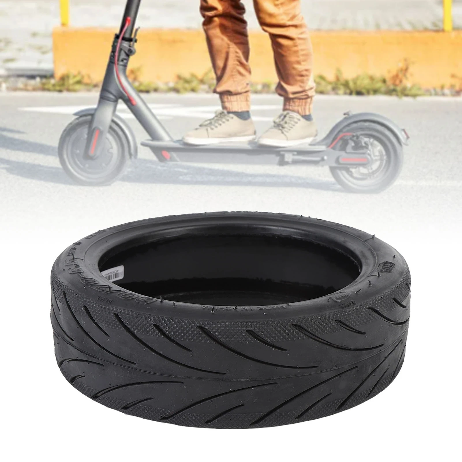 سكوتر كهربائي فراغ الإطارات المضادة للانفجار امتصاص الصدمات الذاتي إصلاح المطاط جودة عالية دائم استبدال الإطارات الصلبة
