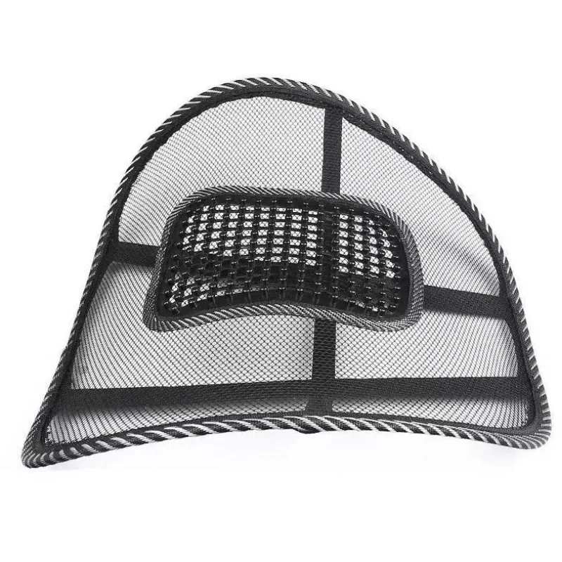 Car Seat Office Chair Massage Back Lumbar Support Mesh Ventilate Cushion Pad Black Mesh Back Lumbar Cushion for Car Driver