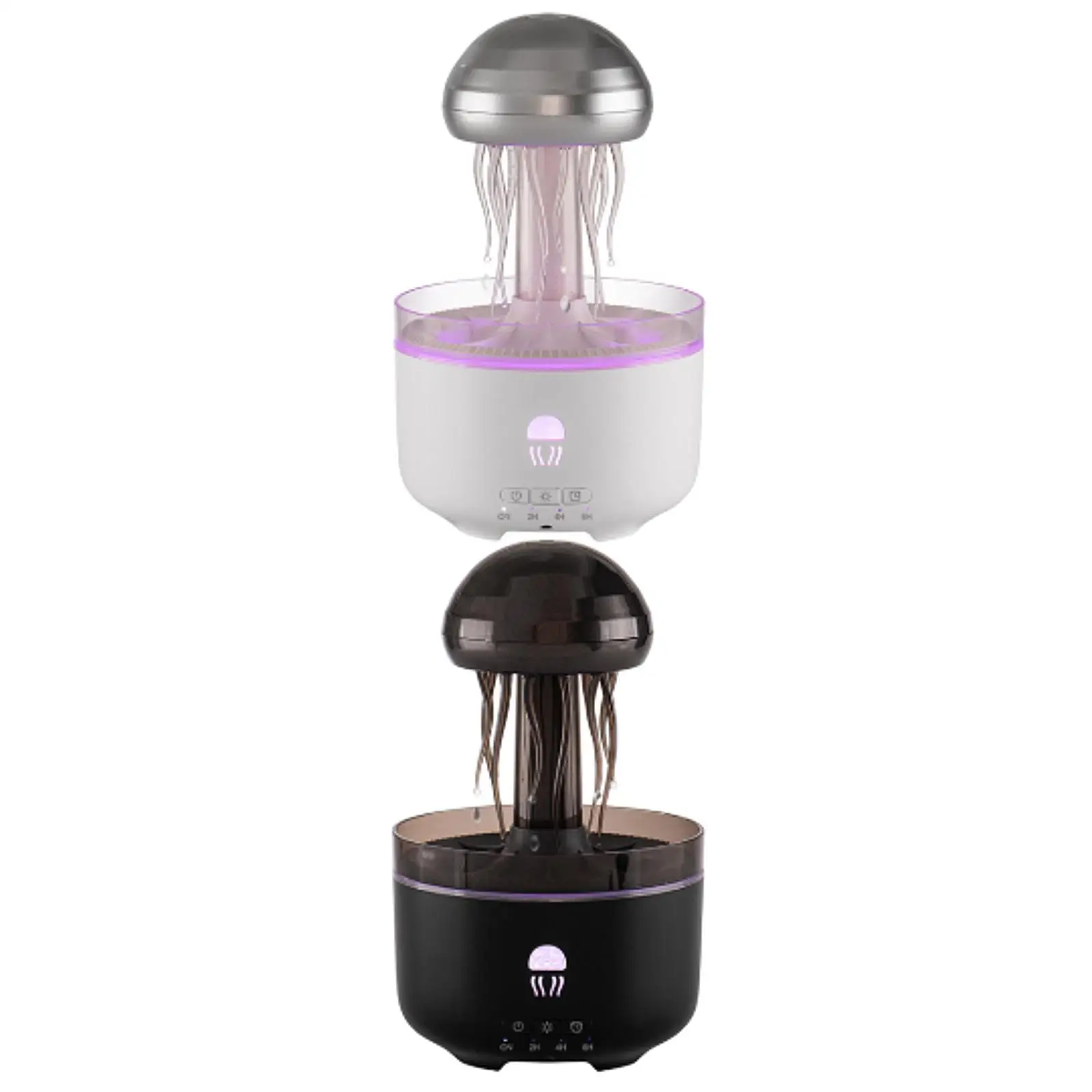Jellyfish Shape Humidifier Essential Oil Diffuser Noiseless Versatile Rain Drop Humidifier with Atmosphere Light for Home Office
