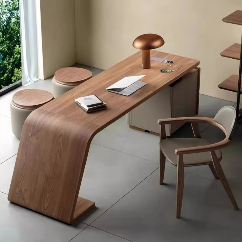 Big Work Office Table Standing Organiser Storage Executive Wooden Desk Reception Reading Drawers Bureau Office Furniture