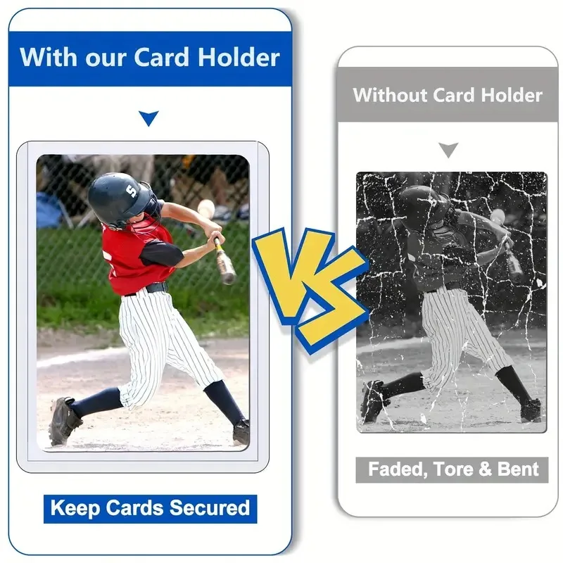 20Pcs/Set Hard Plastic Card Sleeves Loaders Album Display Baseball Card, Game Cards Binder Holder, Trading Card Protector Folder image 4