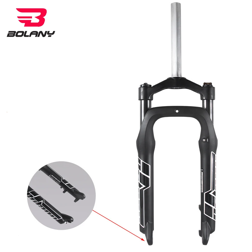 

BOLANY Snow Bike 100/110mm Stroke 20 26 Inch Aluminum Alloy Spring Mechanical Fork 4.0 Fat Tire 135m Fork Bike Accessories