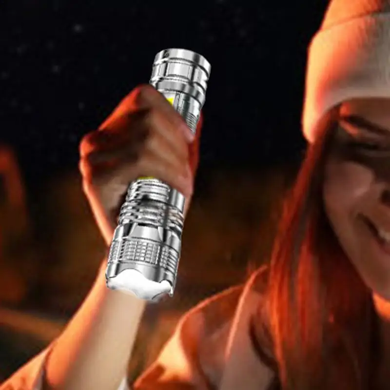 Strong Flashlight USB Rechargeable Flashlight With 4 Lighting Modes Handheld Flashlight For Outdoor Emergencies Lighting