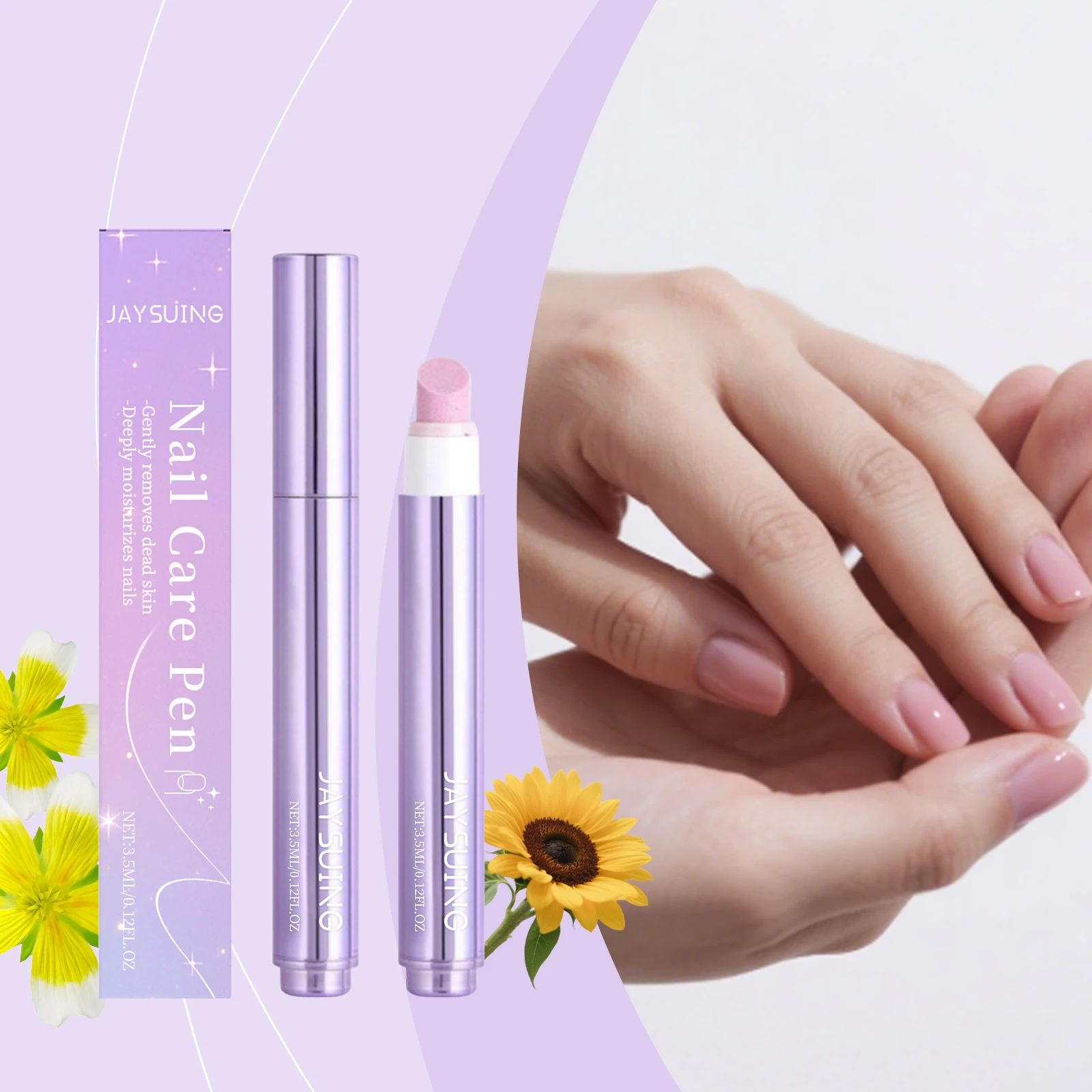 Jaysuing Nail Serum Care Pen Nourishes the nail cuticle shiny nail surface soft nail cleansing care cleaning pen