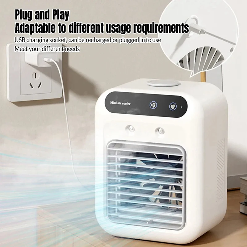 Portable Mini Air Cooler USB 500ml Water Tank Air Conditioner Humidifier-ABLA
