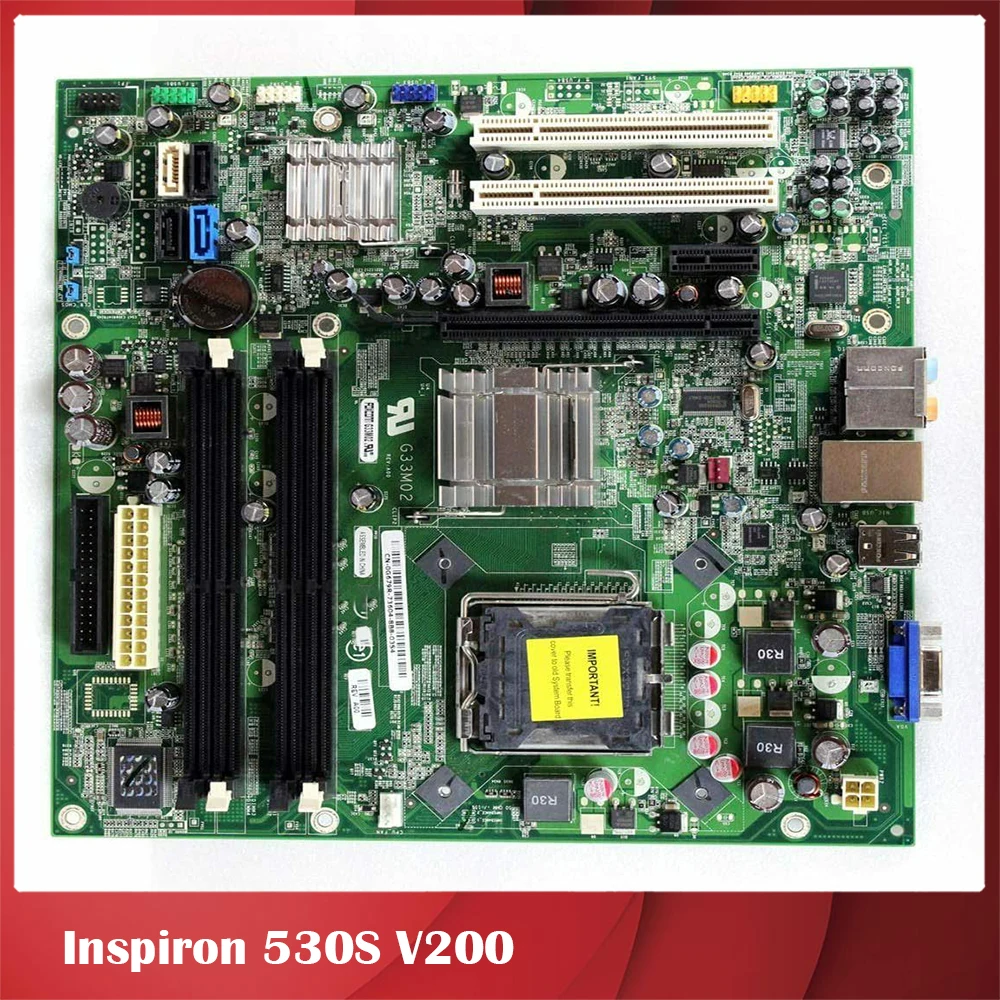 Original Motherboard For DELL For Inspiron 530S V200 G33M02 CU409 RY007 0RK936 LGA775 E6550 Perfect Test Good Quality