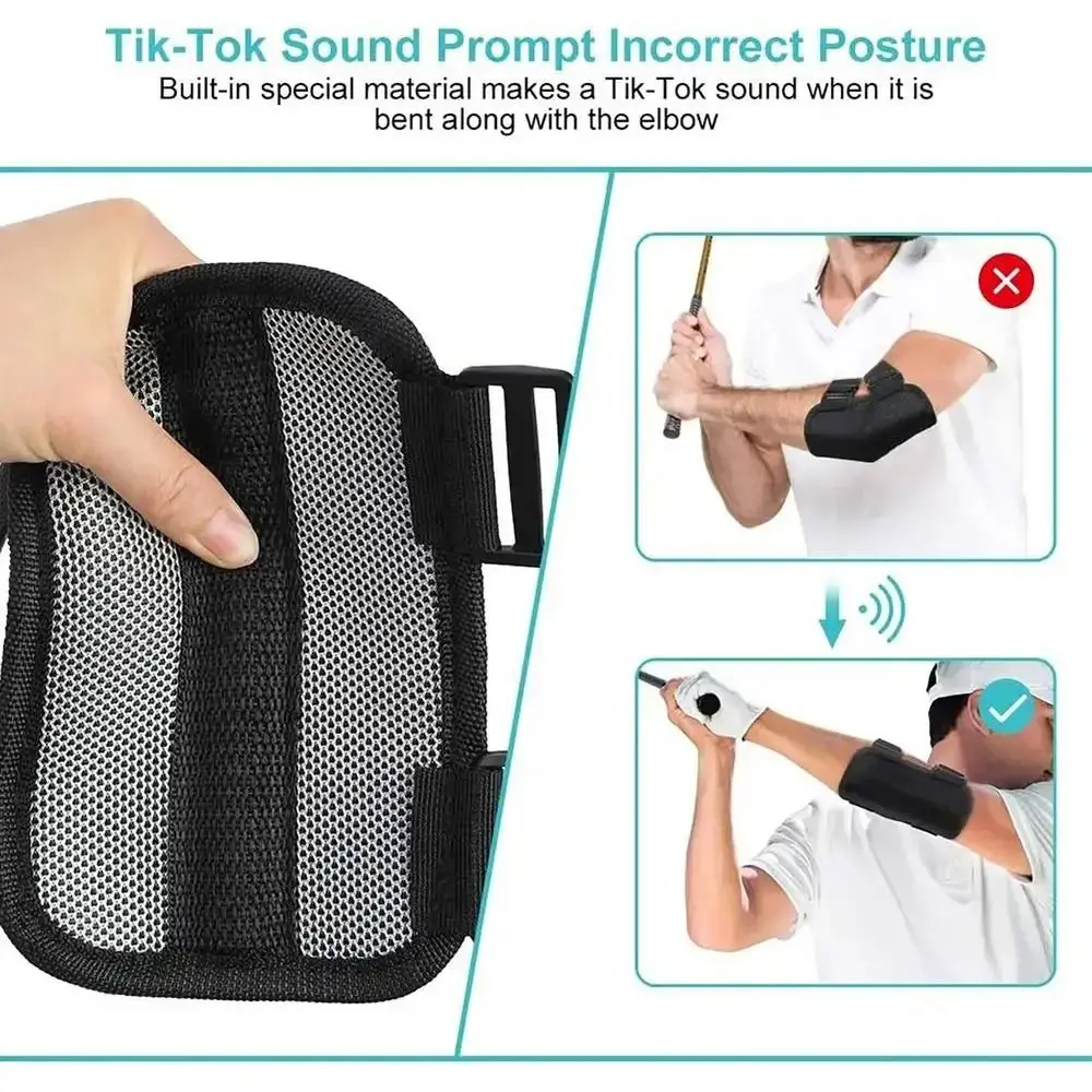 Hand Movement Golf Swing Elbow Corrector Wrist Protector Gesture Alignment Golf Swing Training Aid Adjustable With Buckle