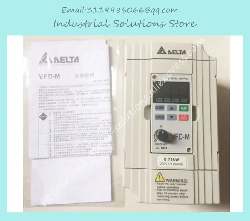 Inverter VFD007M21A 1Phase 220V 0.75kW 1HP 0.1~400Hz New