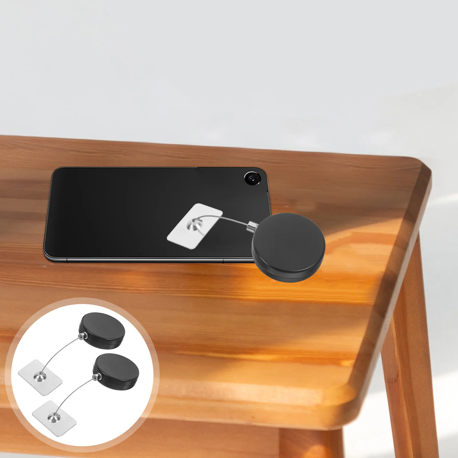 

2Pcs Retractable Security Cable Lock Automatic Retract Remote Control Anti Theft Cable for Laptop Backpack Travel