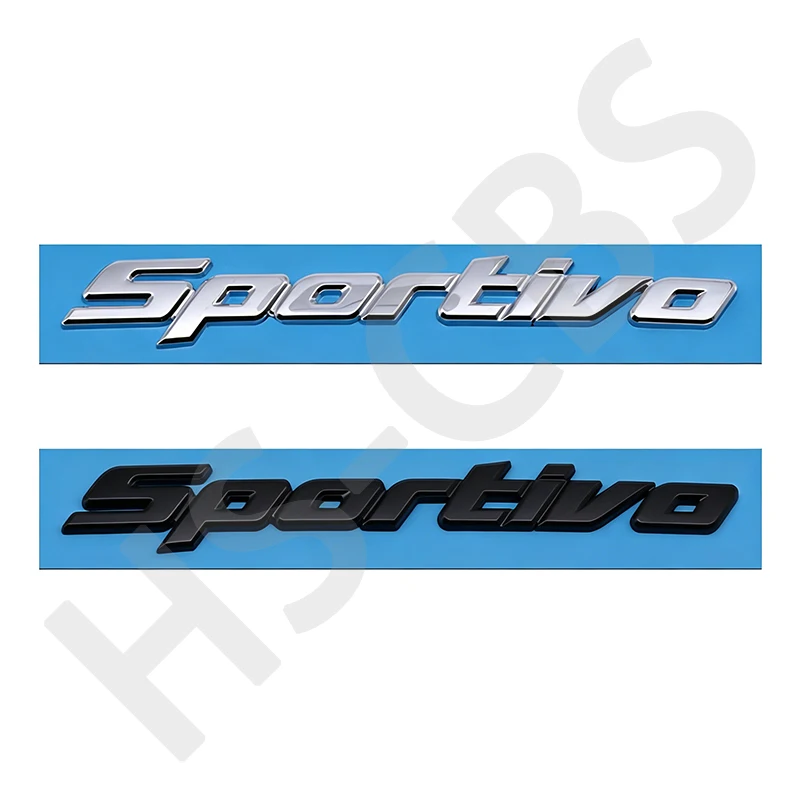 1 unidad de pegatinas/emblemas 3D con logo de letras SPORTIVO, calcomanía de ABS para maletero trasero Sportivo, accesorios de decoración para coche