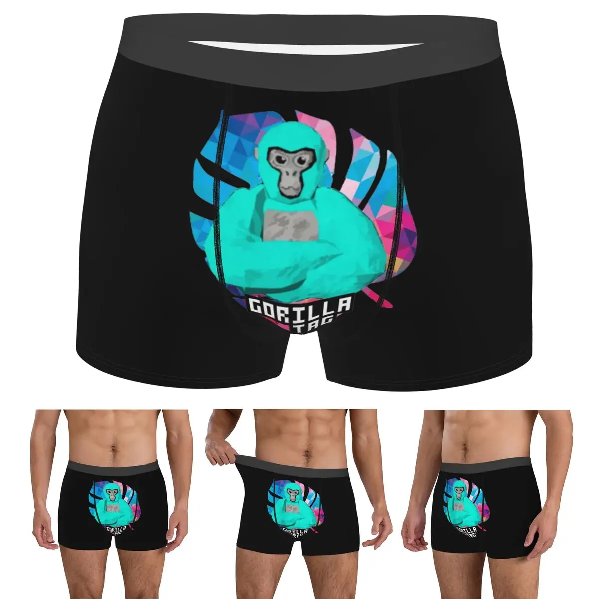 

Boxer Underpants Shorts Gorilla Tag Color Leaf Panties Men's Breathable Underwear for Homme Man Boyfriend Gifts
