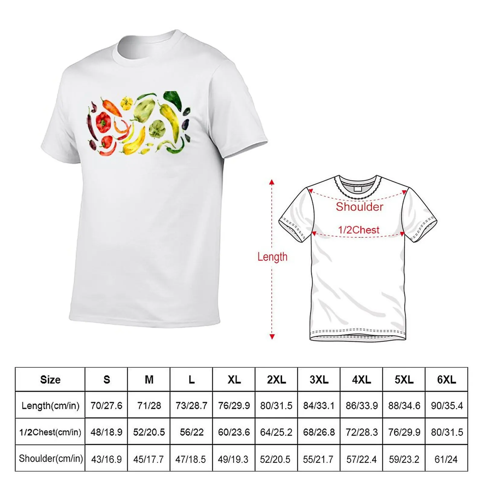 Pepper varieties T-Shirt man clothes summer top quick drying oversized t shirt men