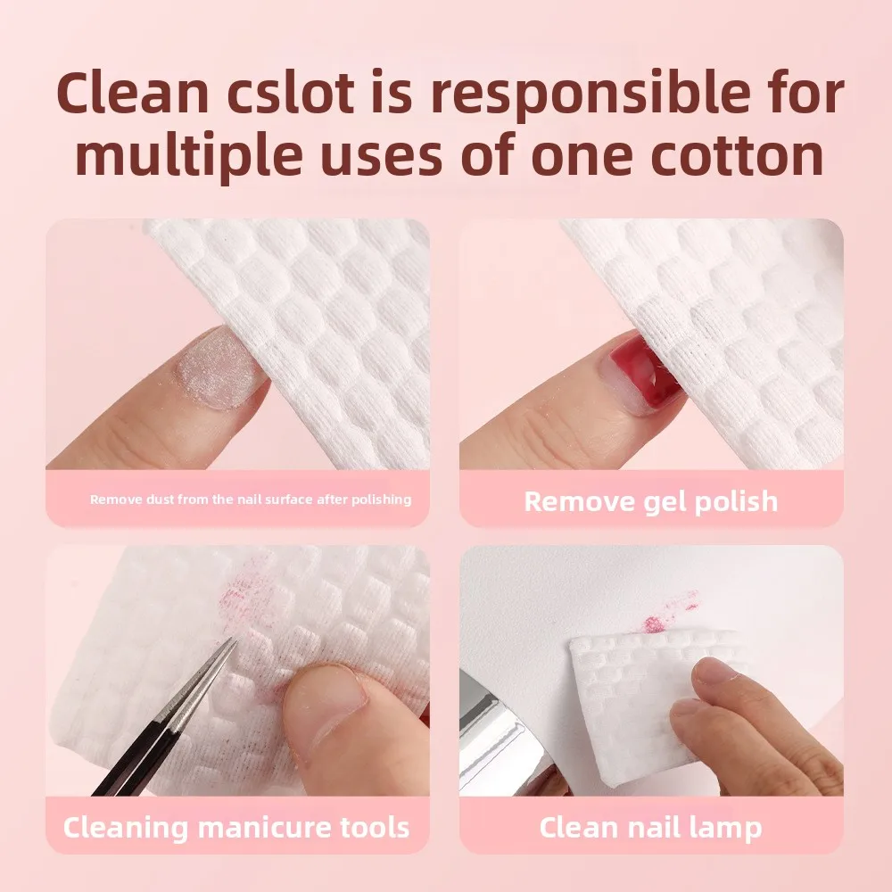 Multifunctional Lint Free Disposable Nail Polish Remover Pads 100 200 300 504Pcs Soak Wipes Manicurist Recommend