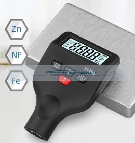 ET360 Mini Micron Level Paint Thickness Meter High Precision Car Paint Coating Thickness Gauge Fe/NFe Fe+ Zn Russian Manual