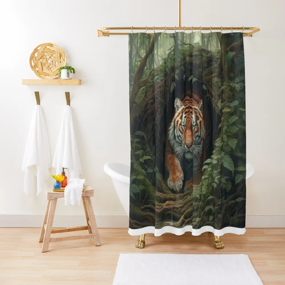 

tiger Shower Curtain Set For Bathroom Waterproof Shower Bathroom Shower Anime Curtain