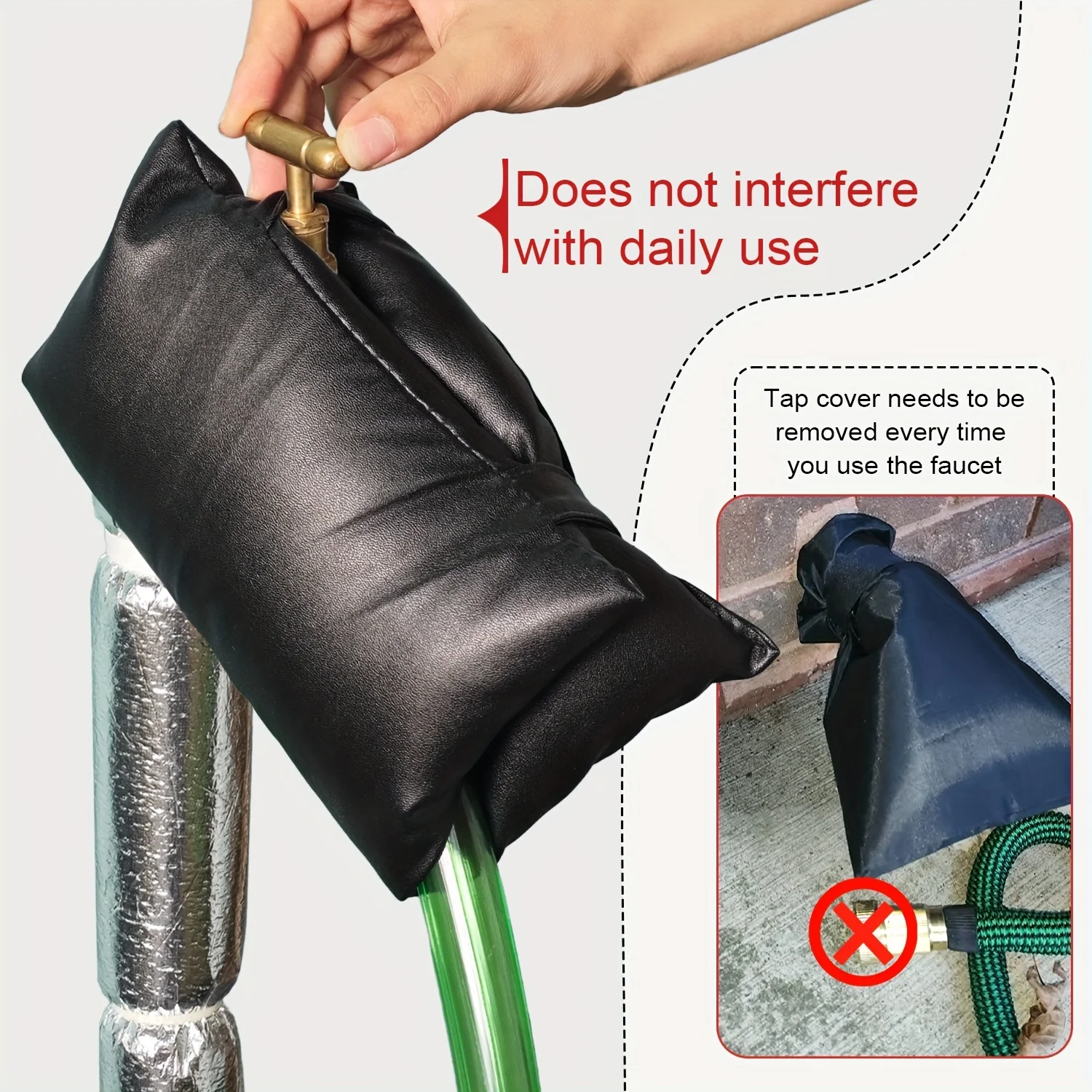 1/2pcs Outdoor Faucet Covers, Heavy-Duty Winter Freeze Protection,for Garden,Patio,Lawn,Easy Installation & Removal,Hose Storage