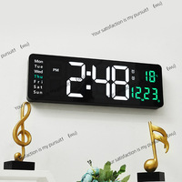 Nordic Simple Wall Clock 16 Inch Large Screen LED Digital Display Living Room Decor
