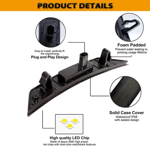 Imagen 2 del producto IJDM-luces LED de posición lateral delantera para coche Chevy Trailblazer, lámpara de señal de giro de parachoques delantero, color amarillo ámbar, 12V, 2021-2022