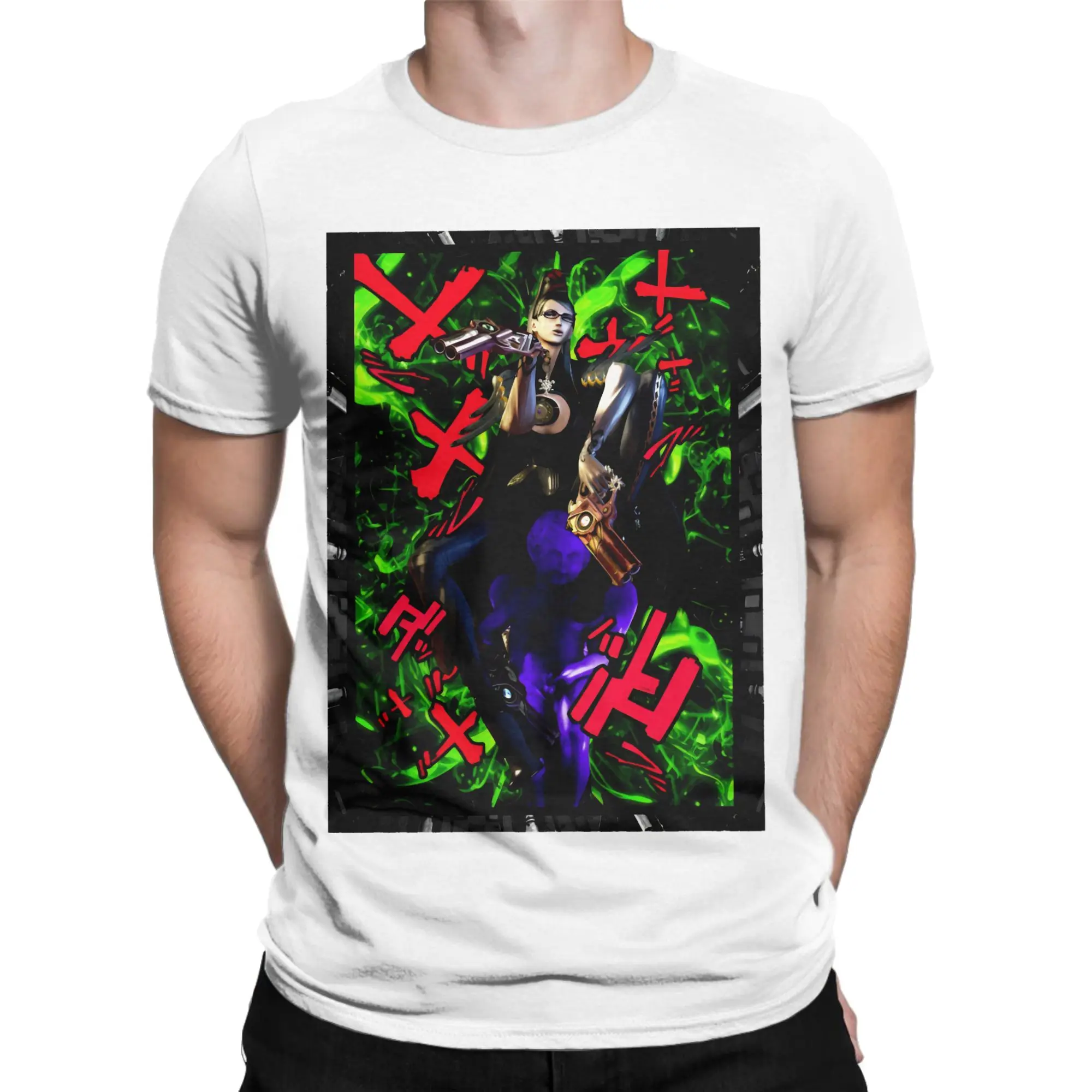 Men's Bayonetta Hack And Slash  T Shirts  100% Cotton Tops Summer Short-Sleeve T-Shirt O Neck Leisure Tee Shirt Plus Size 5XL
