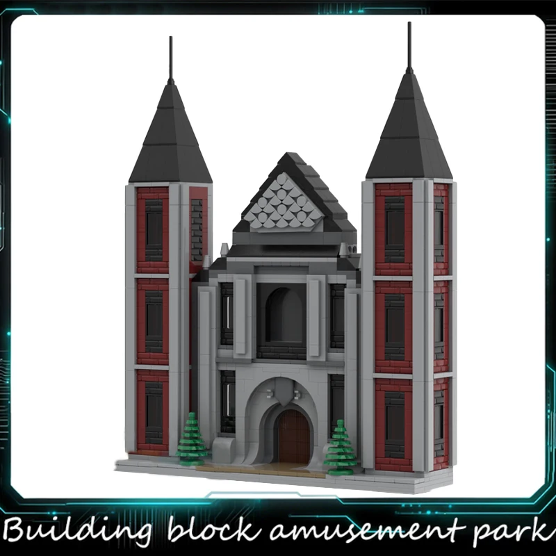 

Набор из 1114 деталей: Креативная модель городской улицы и фасада общественного здания (MOC), развивающий конструктор для детей, игрушка для сборки, подарок на день рождения